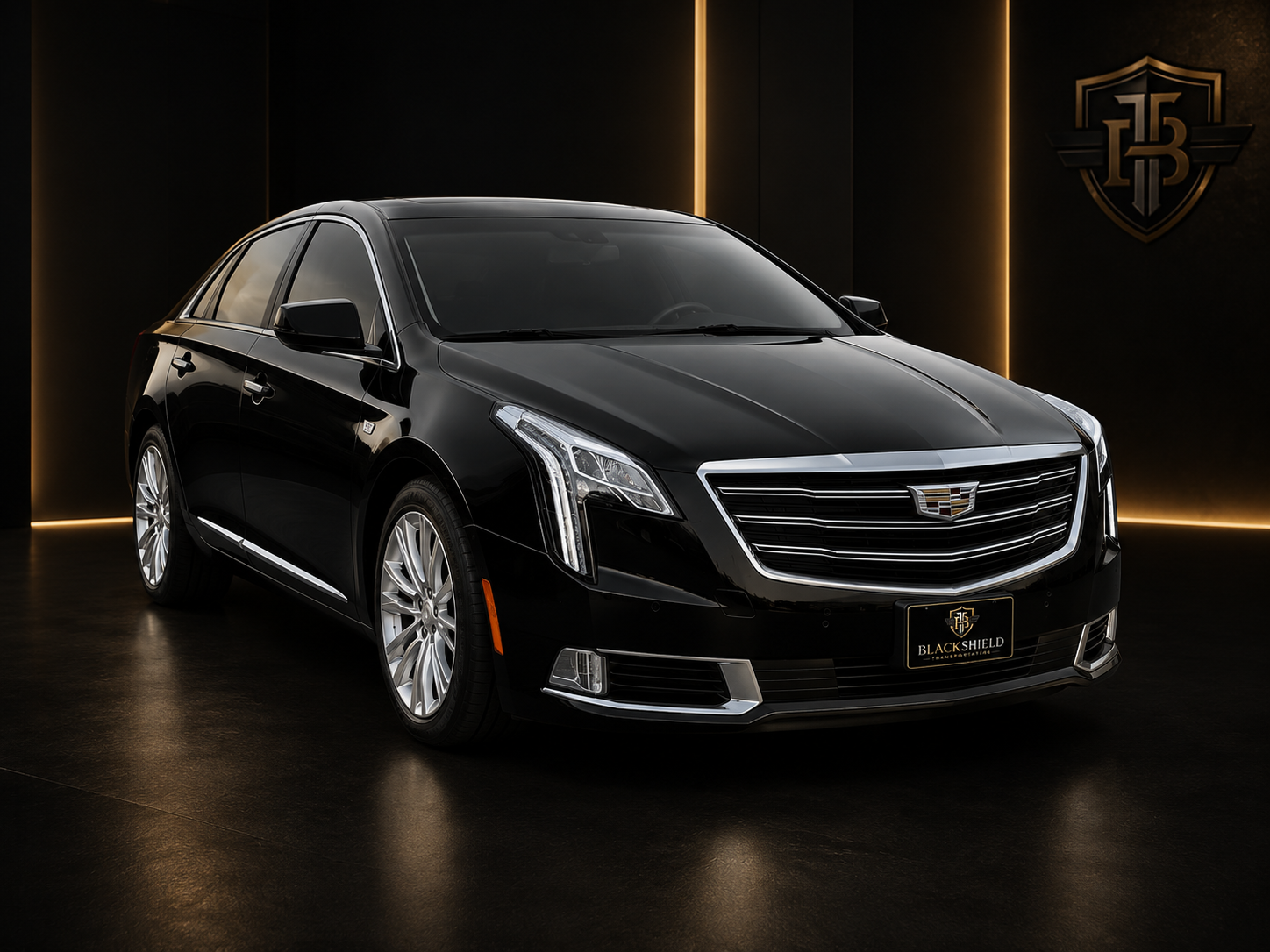 BlackShield Cadillac sedan